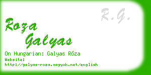 roza galyas business card